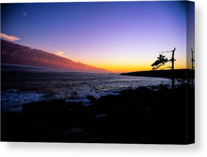 Acadia National Park Canvas Print featuring the photograph Sunset #1 by Jeremy Herman