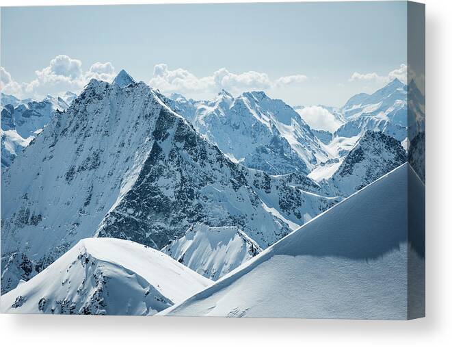 Tranquility Canvas Print featuring the photograph Swiss Alps #1 by Andre Schoenherr