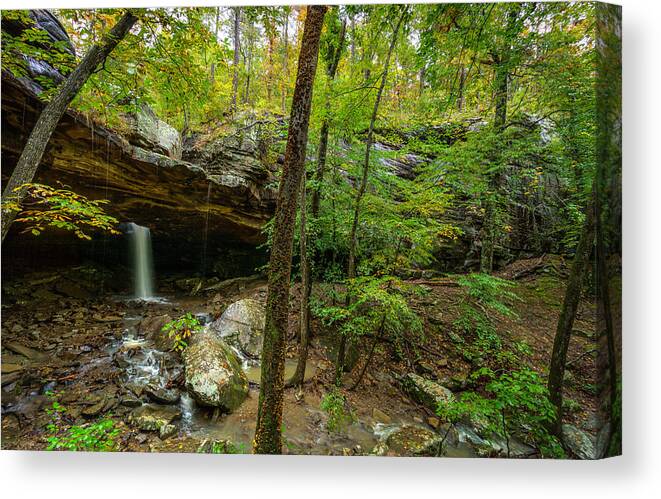 Waterfall Canvas Print featuring the photograph The Glory Hole #1 by David Dedman