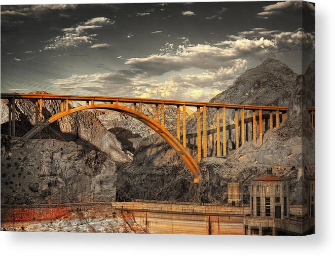 Hdr Canvas Print featuring the photograph The Link #1 by Stephen Campbell