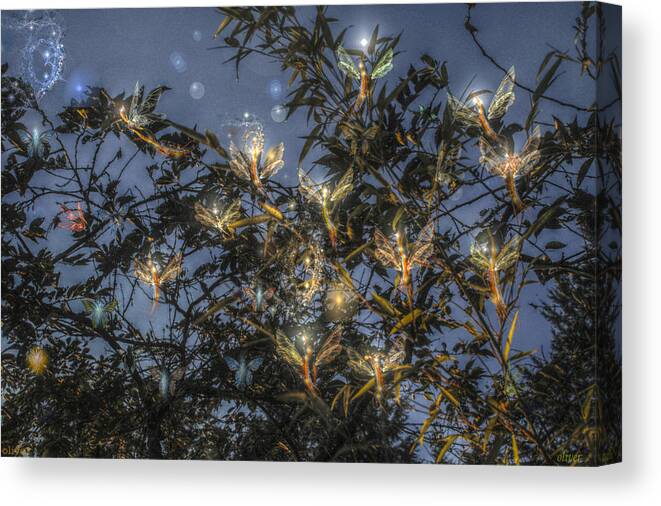 Magic Fae Faery Fairy Wonder Magic Dreamy Ethereal Canvas Print featuring the mixed media Tinsel #1 by Bill Oliver