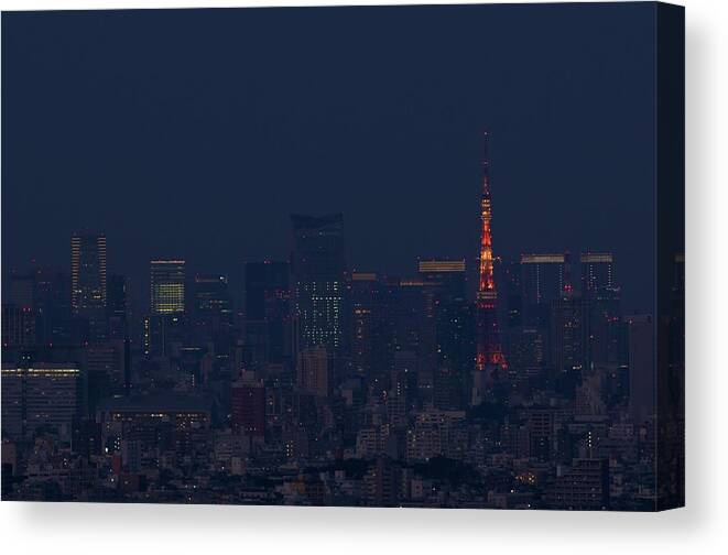 Tokyo Tower Canvas Print featuring the photograph Tokyo Tower #1 by Masakazu Ejiri