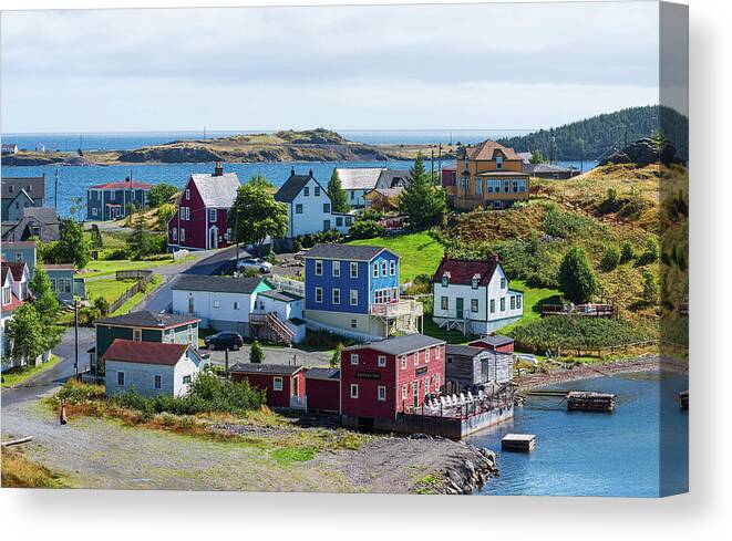 Photography Canvas Print featuring the photograph Town Of Trinity, Newfoundland #1 by Panoramic Images