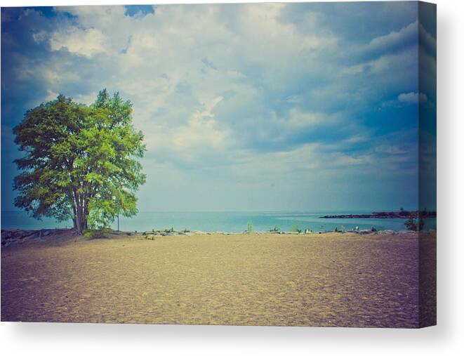 Beach Canvas Print featuring the photograph Tranquility #1 by Sara Frank