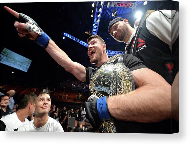 Event Canvas Print featuring the photograph Ufc 199 Rockhold V Bisping 2 #1 by Brandon Magnus/zuffa Llc