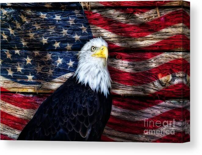 America Canvas Print featuring the photograph United We Stand #2 by Ms Judi