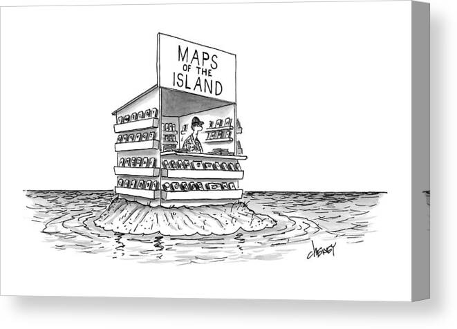 Desert Island Canvas Print featuring the drawing New Yorker November 7th, 2016 by Tom Cheney