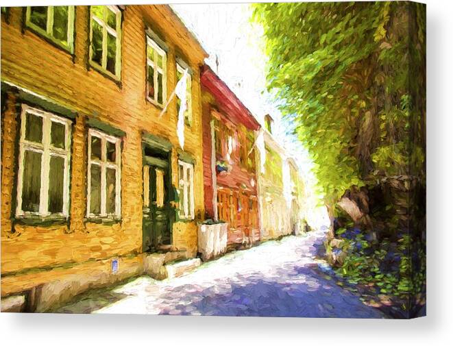 Village Canvas Print featuring the photograph Village Windows #1 by Bill Howard