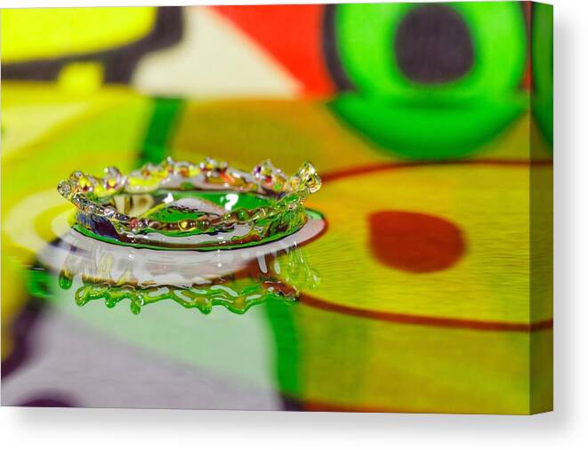  Abstract Canvas Print featuring the photograph Water Crown by Peter Lakomy