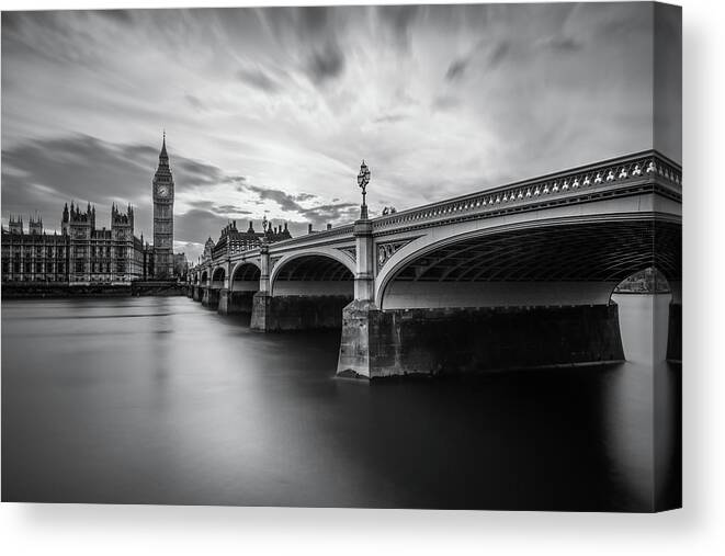 London Canvas Print featuring the photograph Westminster Serenity #1 by Nader El Assy