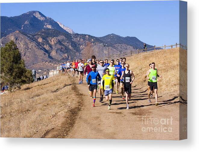 Runners Canvas Print featuring the photograph Winter Series II #2 by Steven Krull