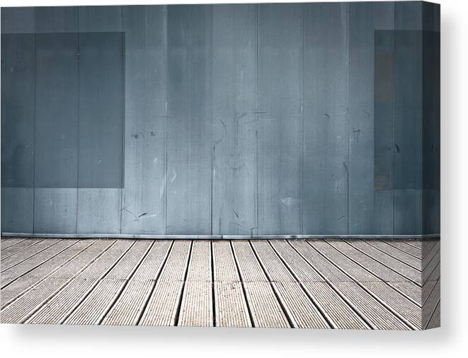 Aged Canvas Print featuring the photograph Wood and plastic background #1 by Tom Gowanlock
