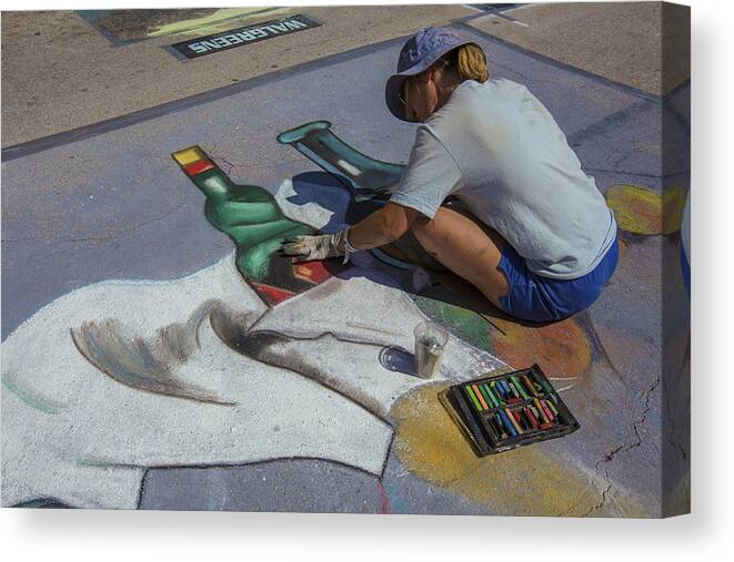 Florida Canvas Print featuring the photograph Lake Worth Street Painting Festival #10 by Debra and Dave Vanderlaan