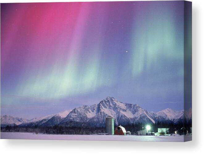 Alaska Canvas Print featuring the photograph Aurora Borealis #13 by Cary Anderson