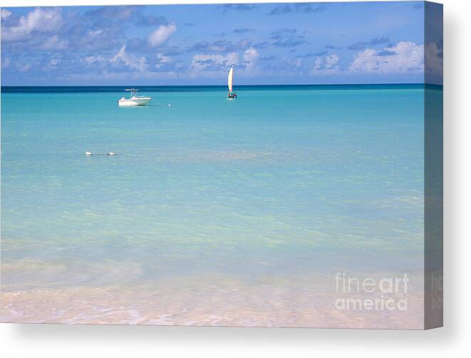 Beach Canvas Print featuring the photograph Dickenson Bay Antigua #13 by Manuela Schueler