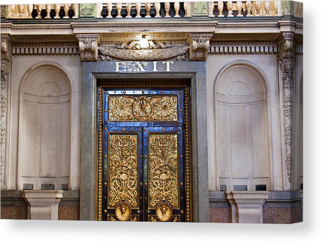 Liverpool; St Georges Hall; Grade 1 Listed” Canvas Print featuring the photograph Interior of St Georges Hall Liverpool UK #15 by Ken Biggs