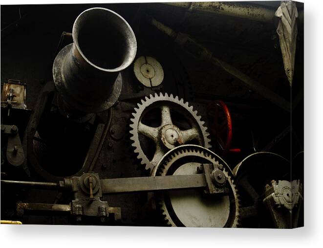 Roundhouse Canvas Print featuring the photograph Old Train #17 by Gary Marx