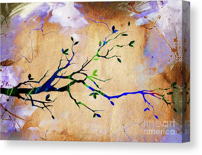 Tree Canvas Print featuring the mixed media Tree Branch Collection #17 by Marvin Blaine