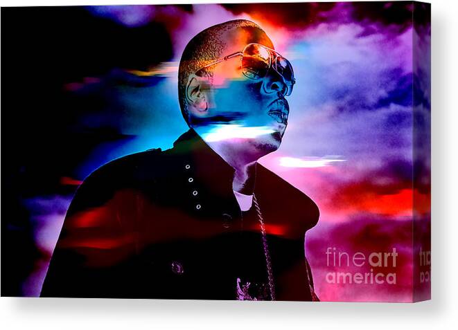 Jay Z Art Canvas Print featuring the mixed media Jay Z Collection #19 by Marvin Blaine