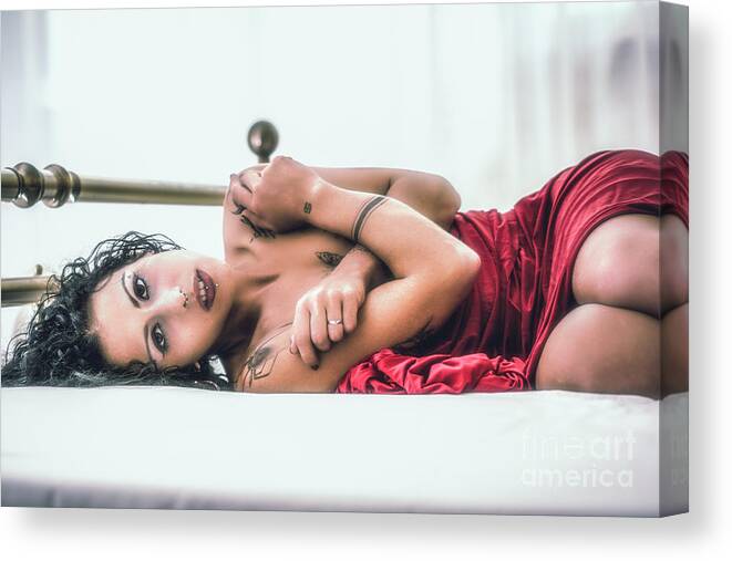 Adult Canvas Print featuring the photograph Silvia by Traven Milovich