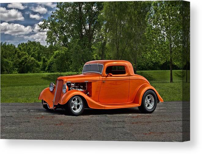 1934 Canvas Print featuring the photograph 1934 Ford Coupe by Tim McCullough