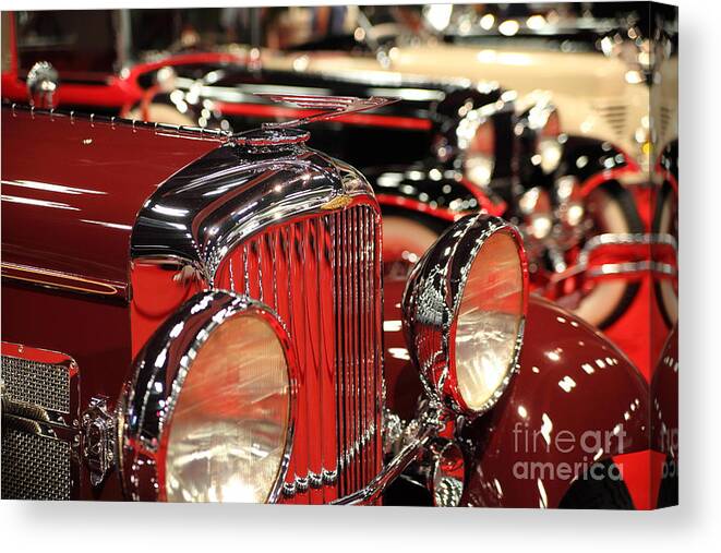 Transportation Canvas Print featuring the photograph 1935 Duesenberg SJ Convertible Coupe Coachwork by Walker Lagrande 5D26772 by Wingsdomain Art and Photography