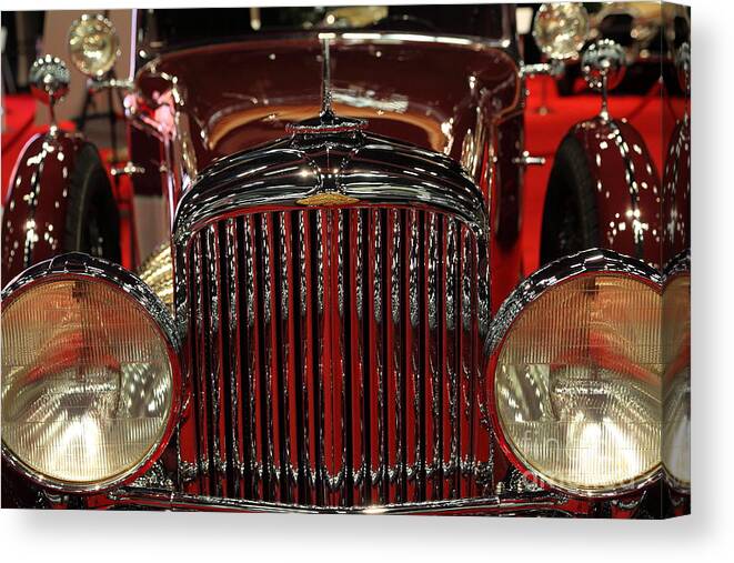 Transportation Canvas Print featuring the photograph 1935 Duesenberg SJ Convertible Coupe Coachwork by Walker Lagrande 5D26776 by Wingsdomain Art and Photography