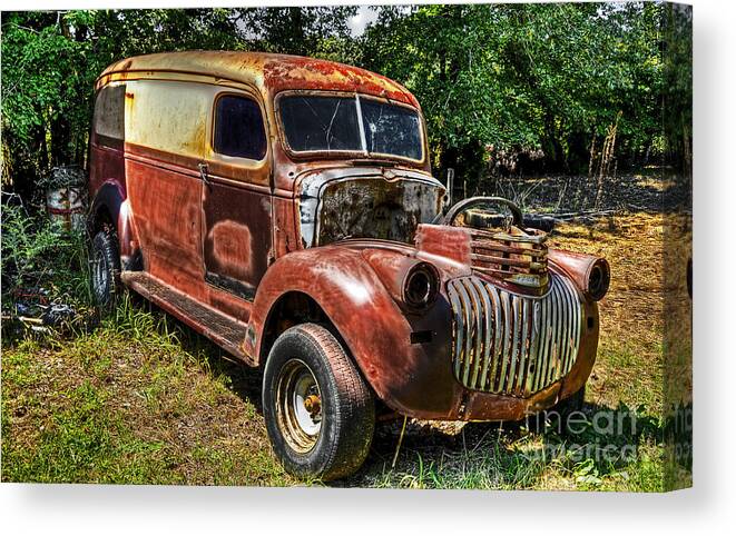 Hdr Canvas Print featuring the photograph 1941 Chevy Van by Paul Mashburn