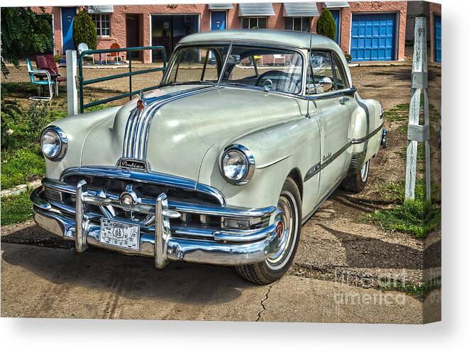 Bob And Nancy Kendrick Canvas Print featuring the photograph 1951 Pontiac Chieftain Side View by Bob and Nancy Kendrick