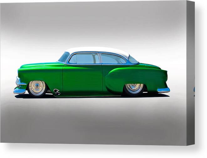 Auto Canvas Print featuring the photograph 1954 Custom Chevy Studio by Dave Koontz