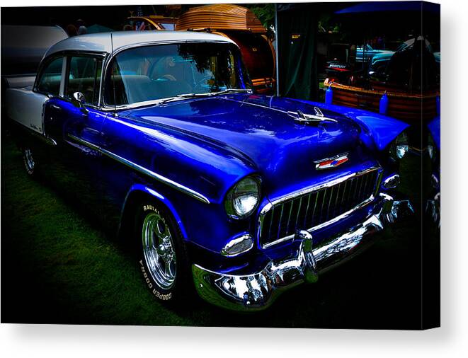 55 Canvas Print featuring the photograph 1955 Chevy Bel Air by David Patterson