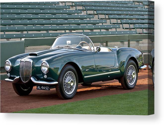 1955 Lancia Aurelia B24 Spyder America Roadster Canvas Print featuring the photograph 1955 Lancia Aurelia B24 Spyder America Roadster by Jill Reger