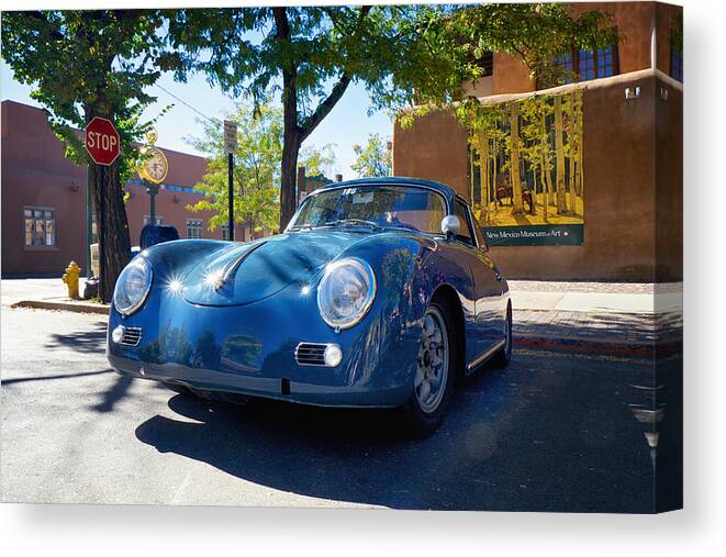 356 Canvas Print featuring the photograph 1956 356 A Sunroof Coupe Porsche by Mary Lee Dereske