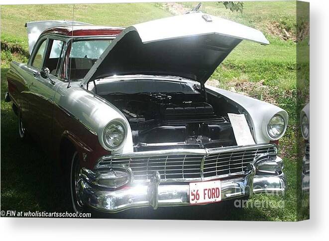 1956 Ford Canvas Print featuring the photograph 1956 Ford by PainterArtist FIN