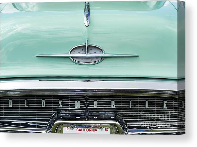 1957 Canvas Print featuring the photograph 1957 Oldsmobile Super 88 by Tim Gainey
