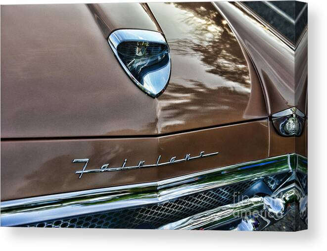Paul Ward Canvas Print featuring the photograph 1958 Ford Fairlane 500 Skyliner by Paul Ward