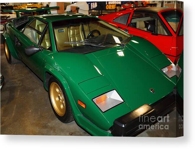 Transportation Canvas Print featuring the photograph 1987 Lamborghini Countach 5D25655 by Wingsdomain Art and Photography