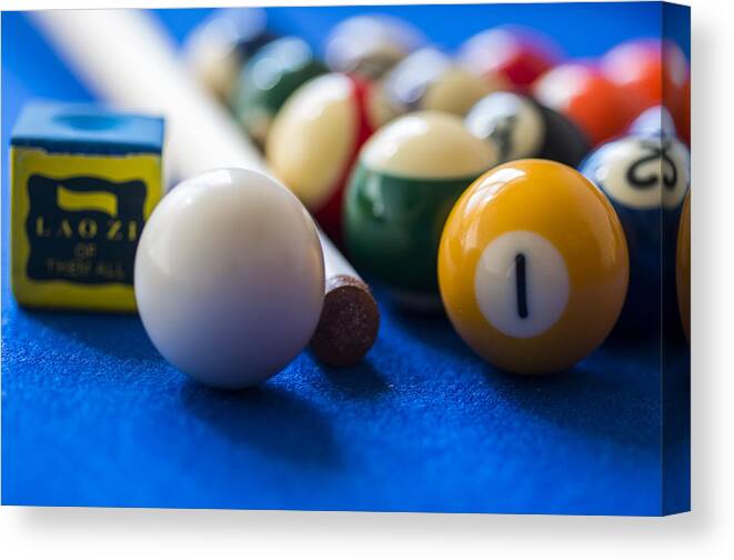 Pool Canvas Print featuring the photograph Billiard balls #2 by Paulo Goncalves