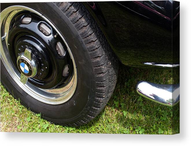 Auto Canvas Print featuring the photograph BMW Sign #2 by Frank Gaertner