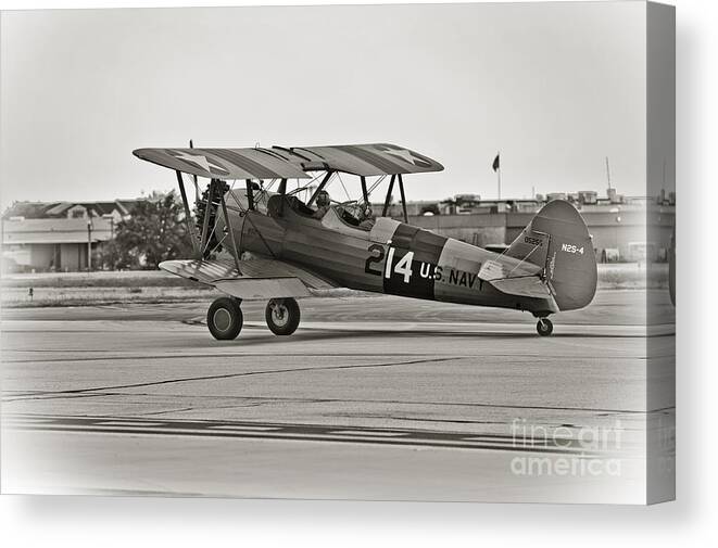 Aircraft Canvas Print featuring the photograph Boeing N2S-4 Stearman Kaydet #1 by Charles Dobbs
