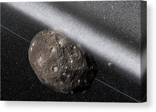 Chariklo Canvas Print featuring the photograph Chariklo Minor Planet And Rings #2 by European Southern Observatory
