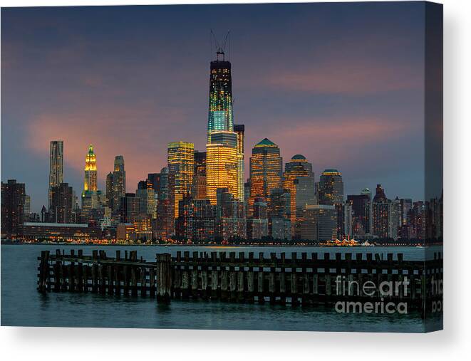 Architect Canvas Print featuring the photograph Construction of the Freedom Tower by Jerry Fornarotto