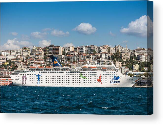 Cruise Ship Canvas Print featuring the photograph Cruise Ship #2 by Dobromir Dobrinov