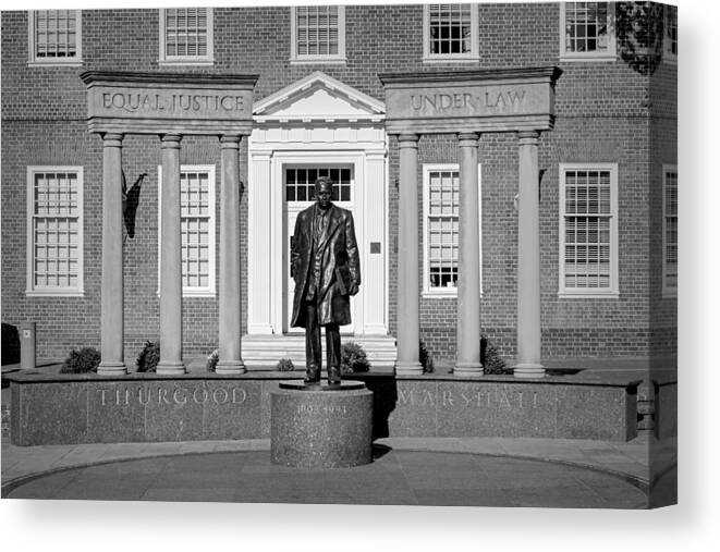 Annapolis Canvas Print featuring the photograph Equal Justice Under Law by Susan Candelario