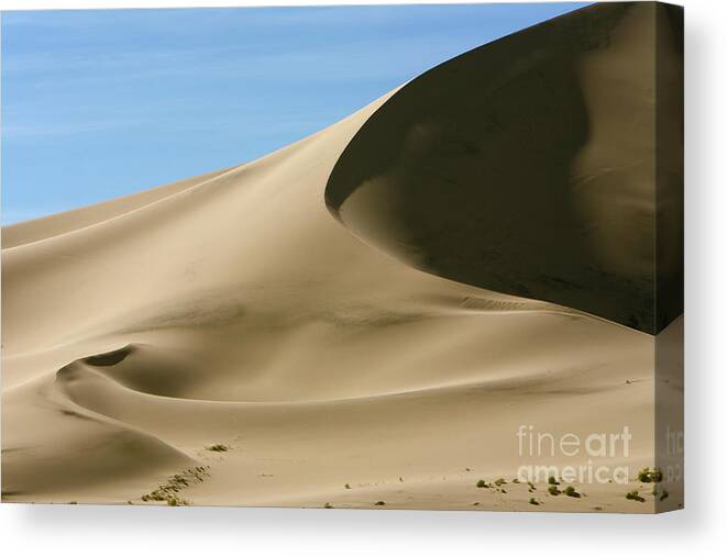00431192 Canvas Print featuring the photograph Eureka Dunes Death Valley Natl Park by Yva Momatiuk John Eastcott