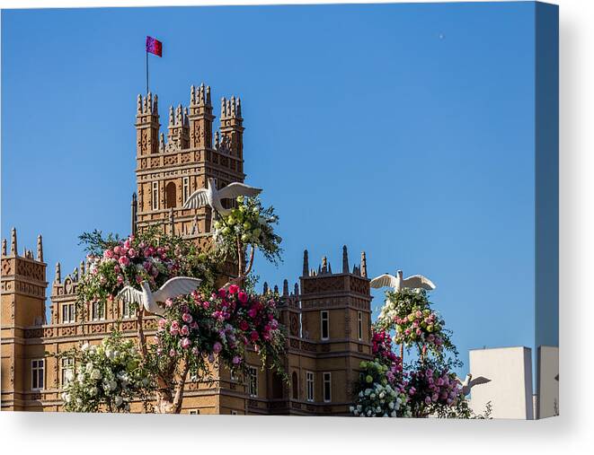 Event Canvas Print featuring the photograph Floats at the 127th Rose Parade in Pasadena CA #2 by Jorge Villalba