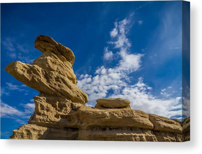 Badlands Canvas Print featuring the photograph Hoodoo Rock Formations by Ron Pate