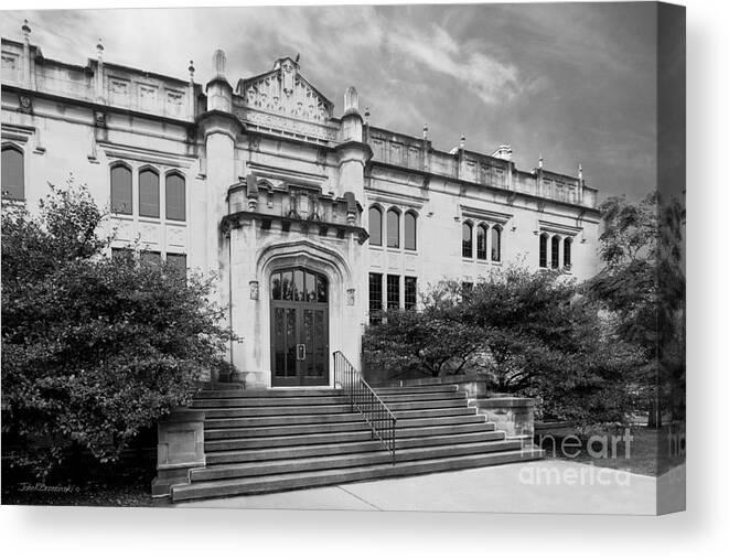 Bloomington Canvas Print featuring the photograph Illinois Wesleyan University Buck Memorial Library by University Icons