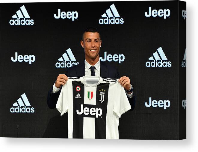 New Signing Canvas Print featuring the photograph Juventus - Cristiano Ronaldo Day #2 by Valerio Pennicino - Juventus FC