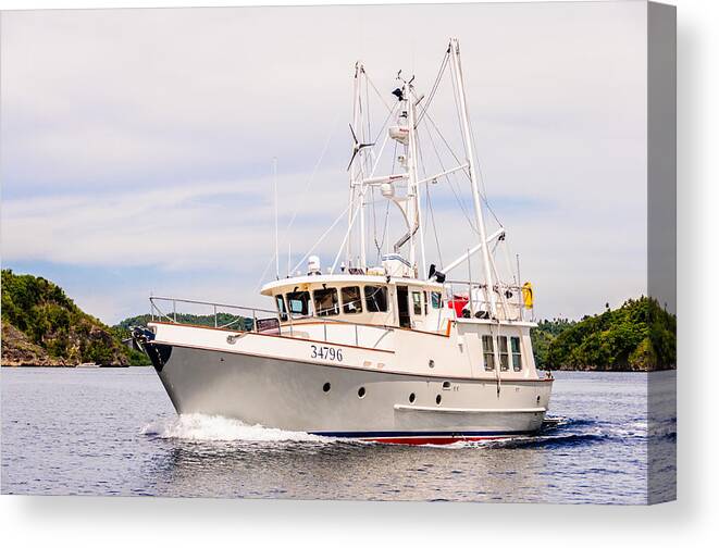 Modern Sport Fishing Boat Cruising In Tropical Waters #2 Canvas Print /  Canvas Art by Colin Utz - Fine Art America